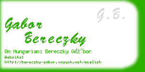 gabor bereczky business card